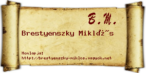 Brestyenszky Miklós névjegykártya